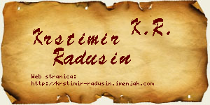 Krstimir Radusin vizit kartica